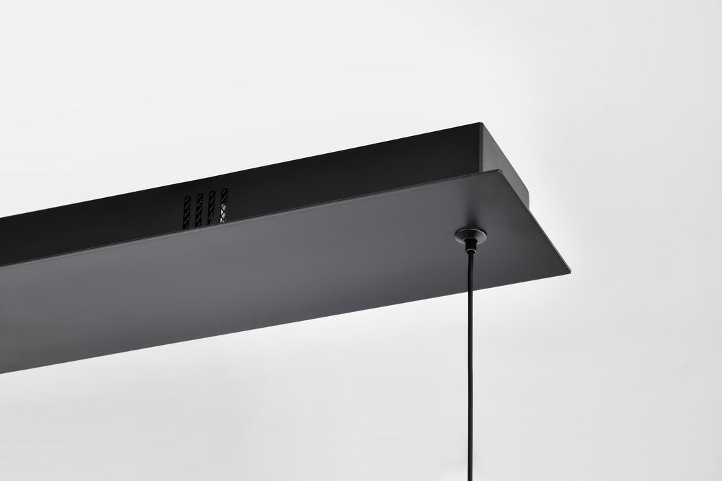 SATCO/NUVO Evander LED 48 Inch Island Pendant Matte Black Finish Smoked Glass (62-2452)