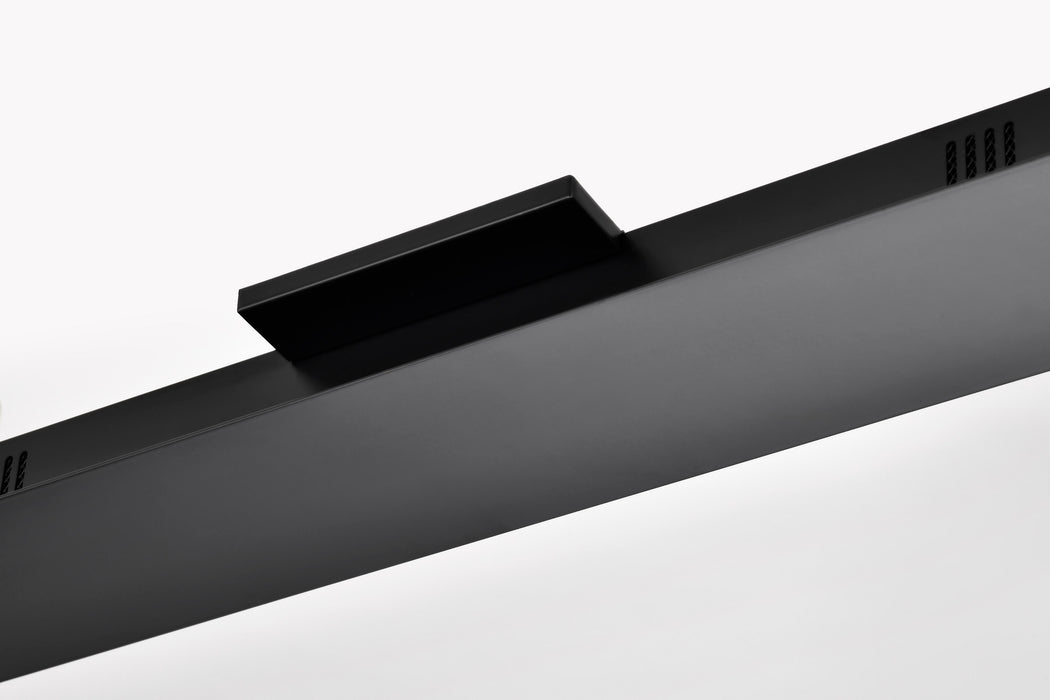 SATCO/NUVO Evander LED 48 Inch Island Pendant Matte Black Finish Smoked Glass (62-2452)
