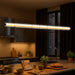 SATCO/NUVO Evander LED 48 Inch Island Pendant Matte Black Finish Smoked Glass (62-2452)
