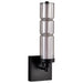 SATCO/NUVO Evander LED Wall Sconce Matte Black Finish Smoked Glass (62-2453)