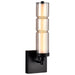 SATCO/NUVO Evander LED Wall Sconce Matte Black Finish Smoked Glass (62-2453)