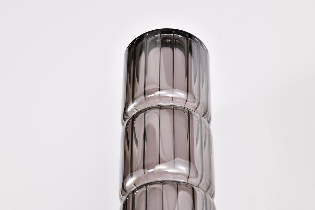 SATCO/NUVO Evander LED Wall Sconce Matte Black Finish Smoked Glass (62-2453)