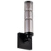 SATCO/NUVO Evander LED Wall Sconce Matte Black Finish Smoked Glass (62-2453)