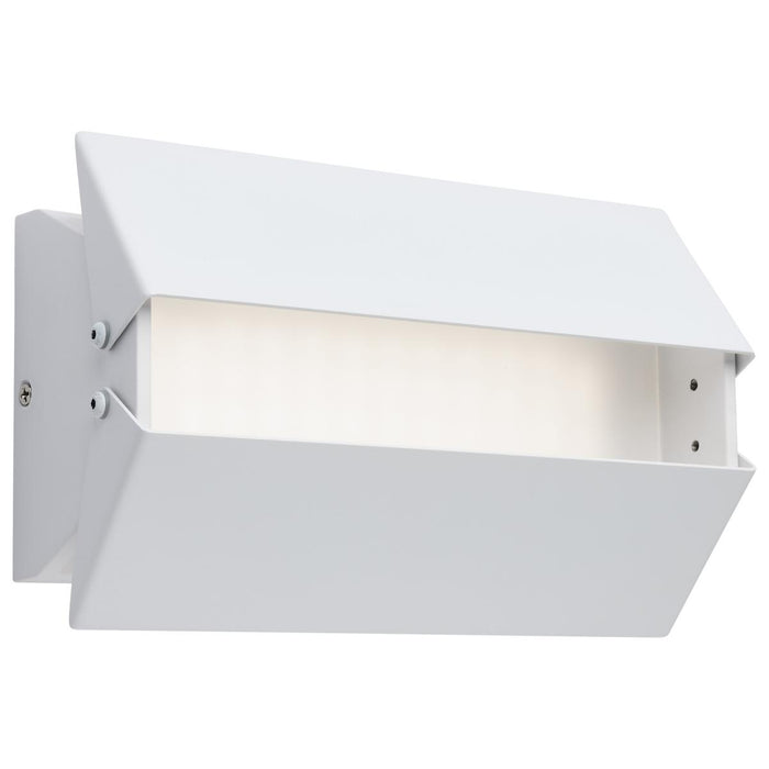 SATCO/NUVO Peak LED Wall Sconce 10W CCT Selectable 3000K/4000K/5000K 90 CRI 120-277V Matte White Finish (62-246)