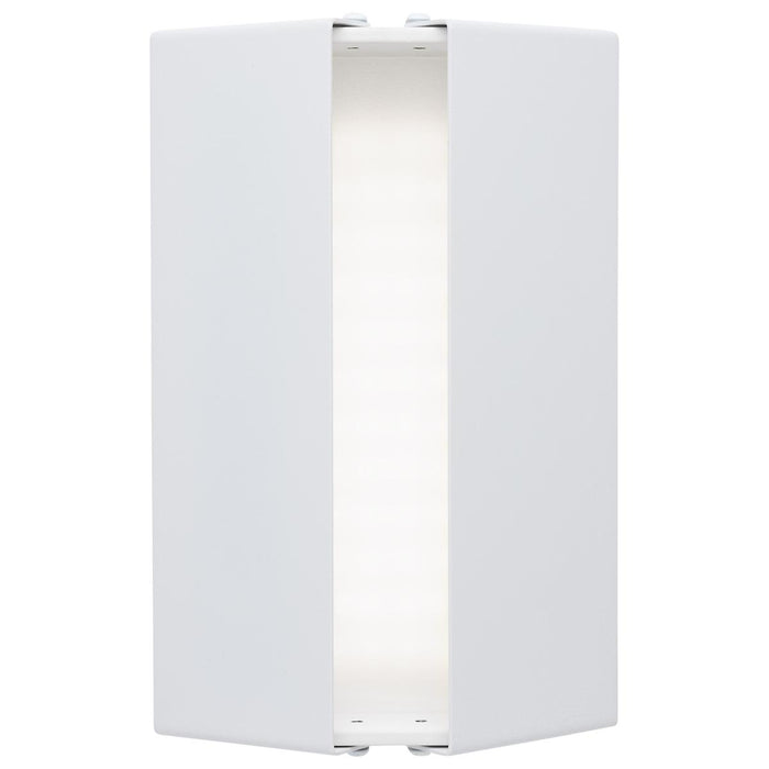 SATCO/NUVO Peak LED Wall Sconce 10W CCT Selectable 3000K/4000K/5000K 90 CRI 120-277V Matte White Finish (62-246)