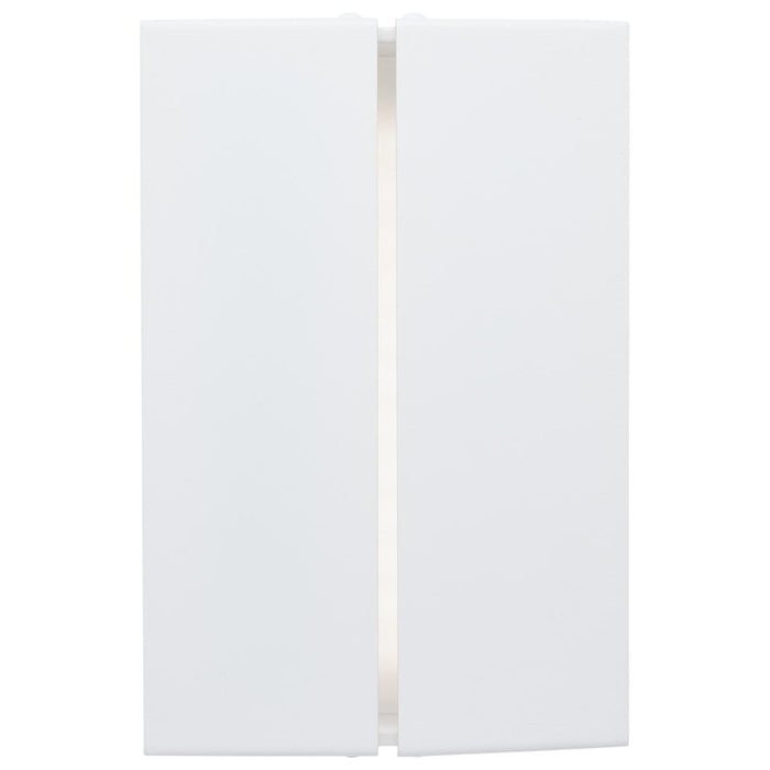 SATCO/NUVO Peak LED Wall Sconce 10W CCT Selectable 3000K/4000K/5000K 90 CRI 120-277V Matte White Finish (62-246)