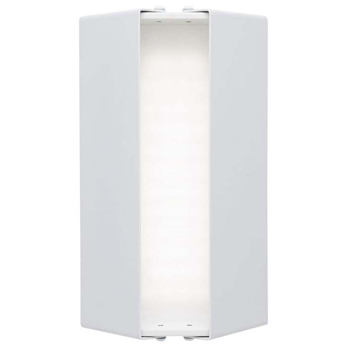 SATCO/NUVO Peak LED Wall Sconce 10W CCT Selectable 3000K/4000K/5000K 90 CRI 120-277V Matte White Finish (62-246)