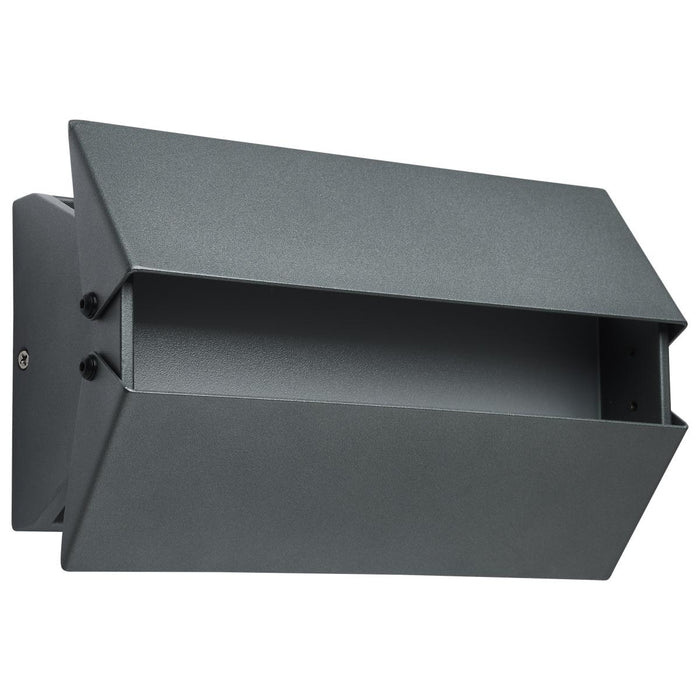 SATCO/NUVO Peak LED Wall Sconce 10W CCT Selectable 3000K/4000K/5000K 90 CRI 120-277V Matte Gray Finish (62-247)