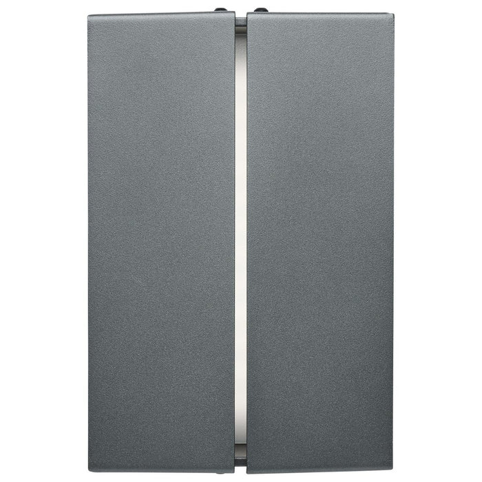 SATCO/NUVO Peak LED Wall Sconce 10W CCT Selectable 3000K/4000K/5000K 90 CRI 120-277V Matte Gray Finish (62-247)