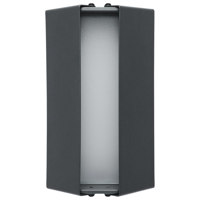 SATCO/NUVO Peak LED Wall Sconce 10W CCT Selectable 3000K/4000K/5000K 90 CRI 120-277V Matte Gray Finish (62-247)