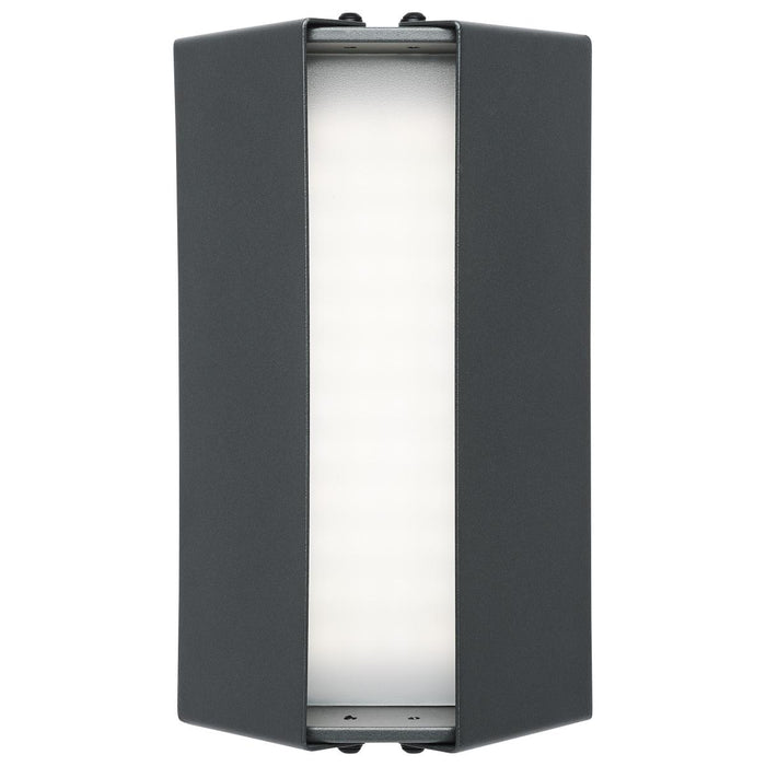 SATCO/NUVO Peak LED Wall Sconce 10W CCT Selectable 3000K/4000K/5000K 90 CRI 120-277V Matte Gray Finish (62-247)