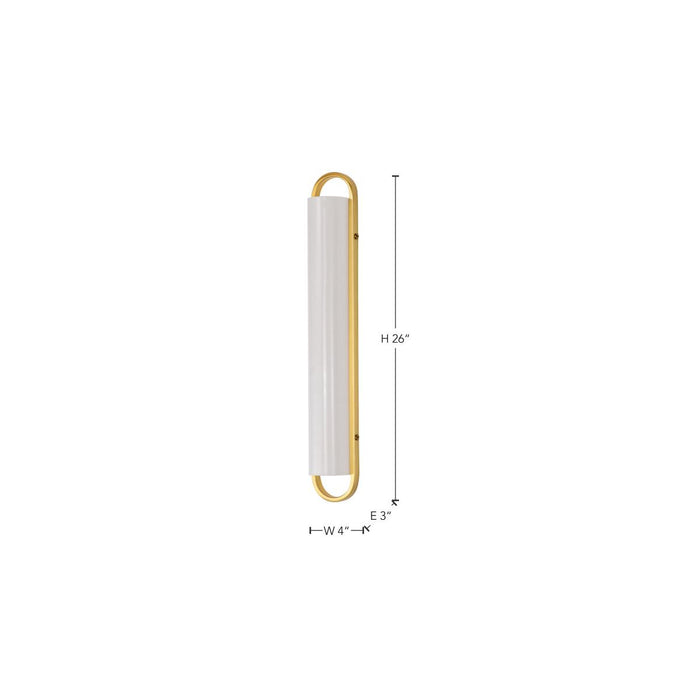 SATCO/NUVO Velano 24 Inch LED Vanity 24W 1950Lm CCT Selectable 3000K/4000K/5000K 90 CRI 120V Brushed Brass Finish (62-2521)