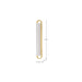 SATCO/NUVO Velano 24 Inch LED Vanity 24W 1950Lm CCT Selectable 3000K/4000K/5000K 90 CRI 120V Brushed Brass Finish (62-2521)