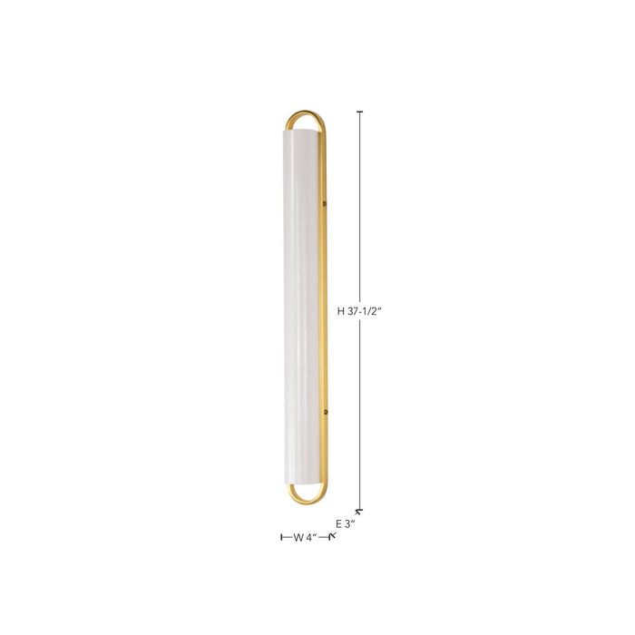 SATCO/NUVO Velano 36 Inch LED Vanity 36W 2900Lm CCT Selectable 3000K/4000K/5000K 90 CRI 120V Brushed Brass Finish (62-2522)