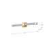 SATCO/NUVO Brightwyn 24 Inch LED Vanity 26W 2100Lm 3000K 90 CRI 120V Brushed Brass Finish (62-2631)