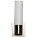 SATCO/NUVO Link 1-Light LED Tube Wall Sconce With White Glass Brushed Nickel Finish (62-2934)