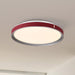 SATCO/NUVO Bandon 20 Inch LED Flush Mount Gray With Red Wrap Acrylic Lens (62-3012)