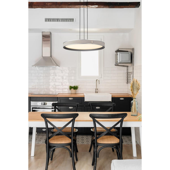 SATCO/NUVO Bandon 20 Inch LED Pendant Gray With Off White Wrap Acrylic Lens (62-3021)
