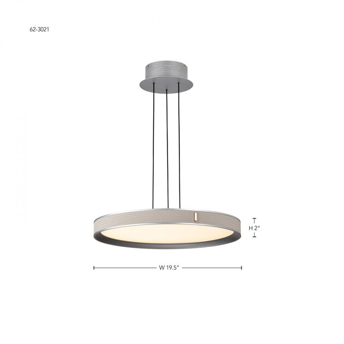 SATCO/NUVO Bandon 20 Inch LED Pendant Gray With Off White Wrap Acrylic Lens (62-3021)