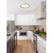 SATCO/NUVO Bandon 20 Inch LED Flush Mount Gray With Off White Wrap Acrylic Lens (62-3022)