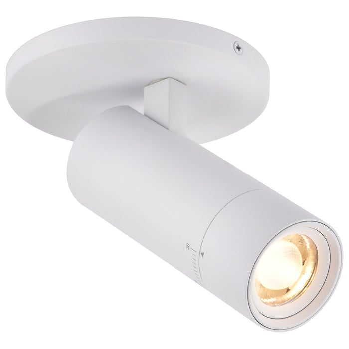SATCO/NUVO 10W LED Monopoint CCT Selectable 2700K/3000K/3500K/4000K/5000K Adjustable Beam Angle 20-50 Degrees 120V White (62-3501)