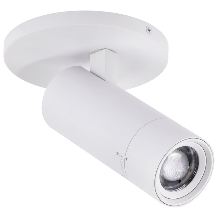 SATCO/NUVO 10W LED Monopoint CCT Selectable 2700K/3000K/3500K/4000K/5000K Adjustable Beam Angle 20-50 Degrees 120V White (62-3501)