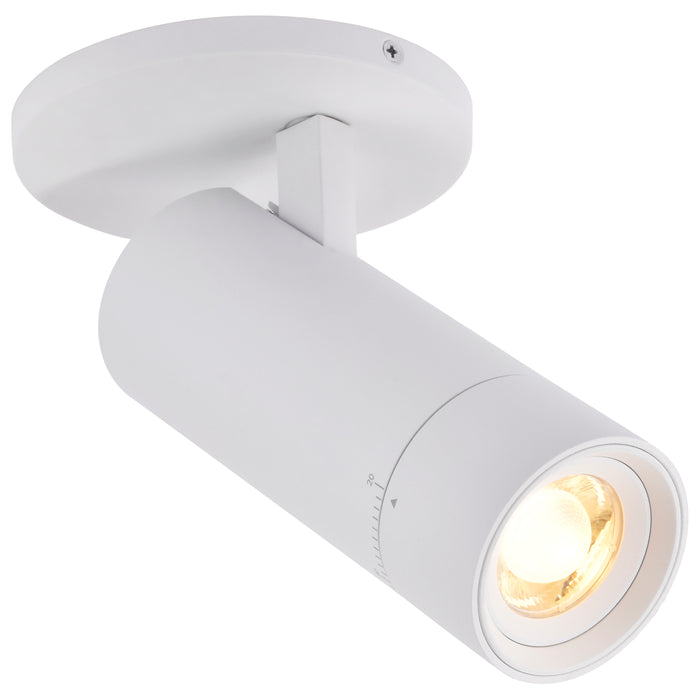 SATCO/NUVO 15W LED Monopoint CCT Selectable 2700K/3000K/3500K/4000K/5000K Adjustable Beam Angle 20-50 Degrees 120V White (62-3503)