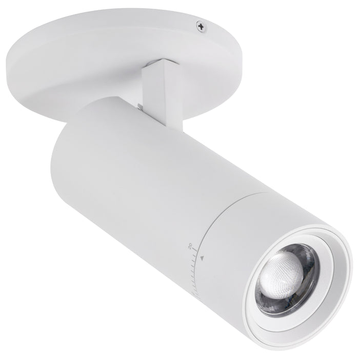 SATCO/NUVO 15W LED Monopoint CCT Selectable 2700K/3000K/3500K/4000K/5000K Adjustable Beam Angle 20-50 Degrees 120V White (62-3503)