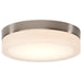 SATCO/NUVO PI 9 Inch LED Flush Mount Brushed Nickel Finish Frosted Etched Glass CCT Selectable 120V (62-558)