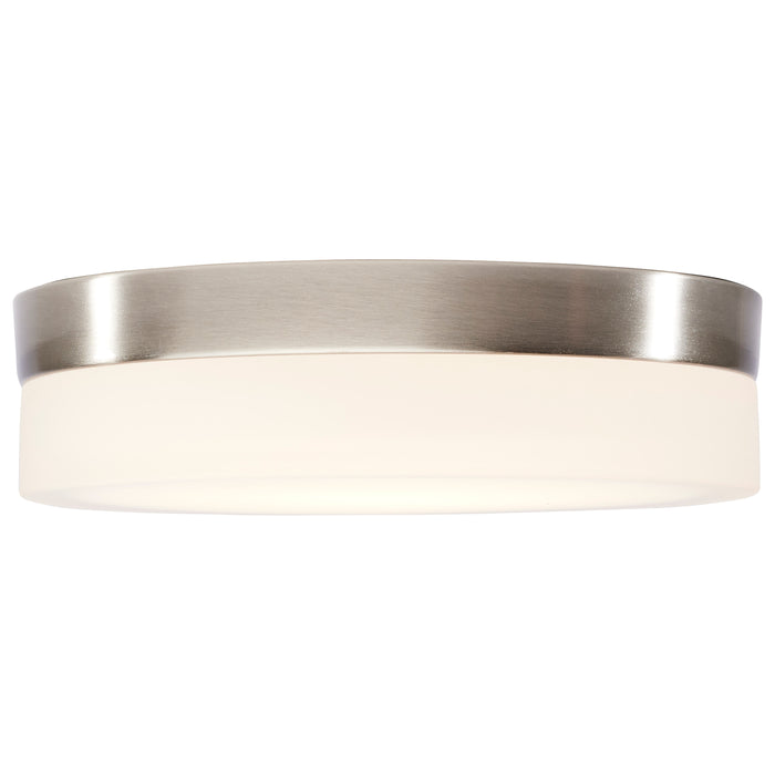 SATCO/NUVO PI 9 Inch LED Flush Mount Brushed Nickel Finish Frosted Etched Glass CCT Selectable 120V (62-558)