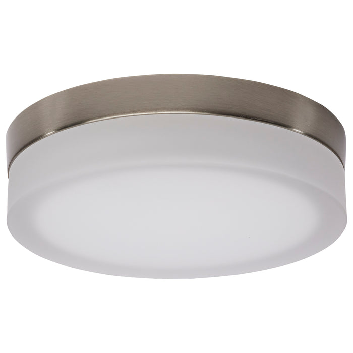 SATCO/NUVO PI 9 Inch LED Flush Mount Brushed Nickel Finish Frosted Etched Glass CCT Selectable 120V (62-558)