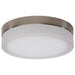 SATCO/NUVO PI 9 Inch LED Flush Mount Brushed Nickel Finish Frosted Etched Glass CCT Selectable 120V (62-558)