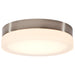 SATCO/NUVO PI 11 Inch LED Flush Mount Brushed Nickel Finish Frosted Etched Glass CCT Selectable 120V (62-559)