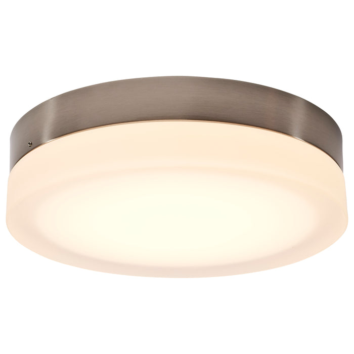 SATCO/NUVO PI 11 Inch LED Flush Mount Brushed Nickel Finish Frosted Etched Glass CCT Selectable 120V (62-559)