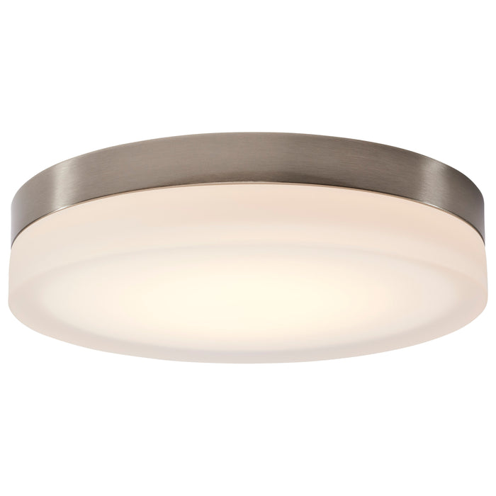 SATCO/NUVO PI 14 Inch LED Flush Mount Brushed Nickel Finish Frosted Etched Glass CCT Selectable 120V (62-560)