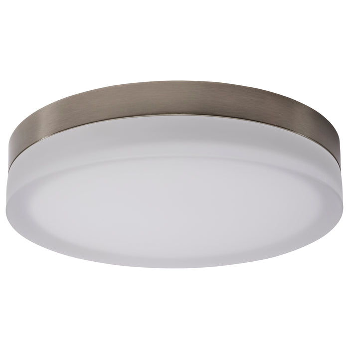SATCO/NUVO PI 14 Inch LED Flush Mount Brushed Nickel Finish Frosted Etched Glass CCT Selectable 120V (62-560)
