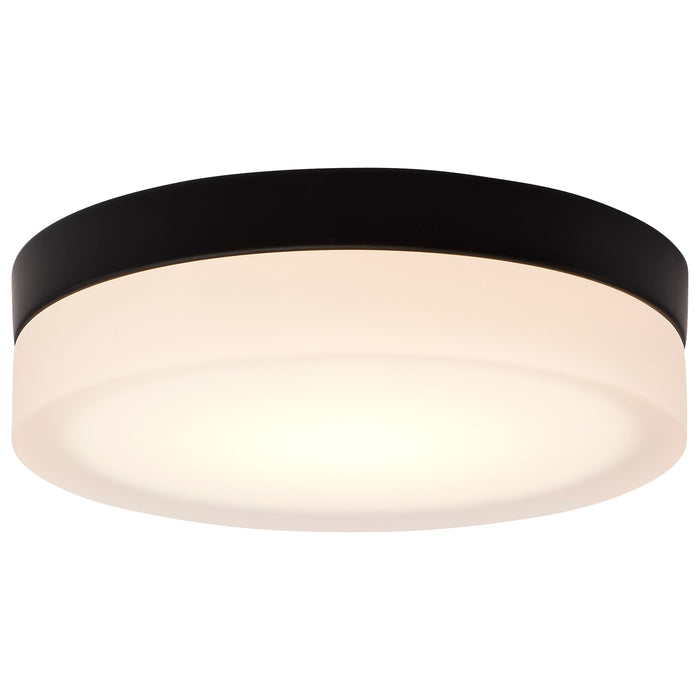 SATCO/NUVO PI 9 Inch LED Flush Mount Black Finish Frosted Etched Glass CCT Selectable 120V (62-568)