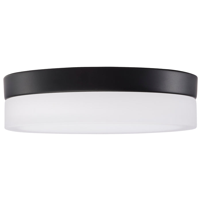 SATCO/NUVO PI 9 Inch LED Flush Mount Black Finish Frosted Etched Glass CCT Selectable 120V (62-568)
