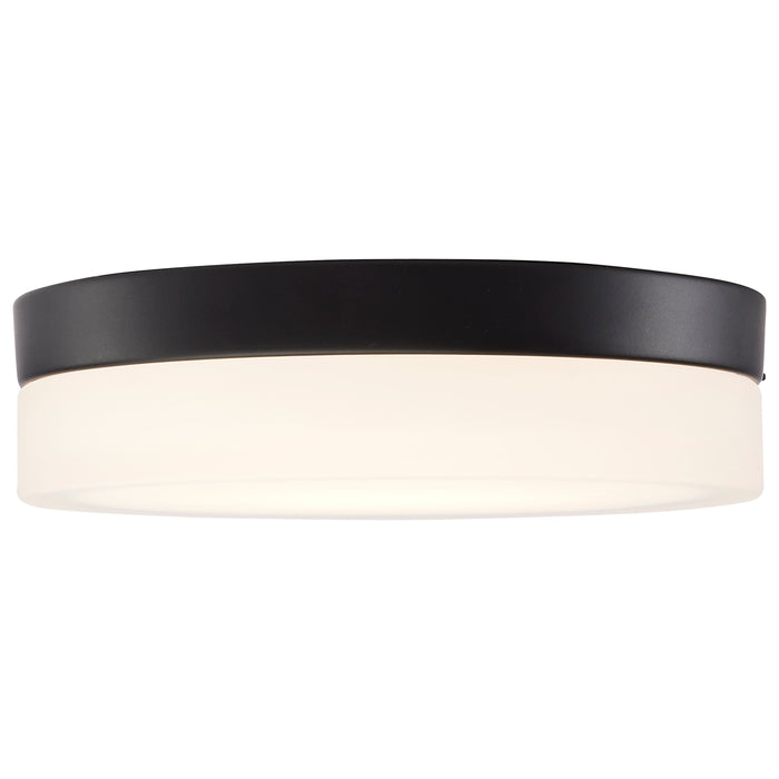 SATCO/NUVO PI 9 Inch LED Flush Mount Black Finish Frosted Etched Glass CCT Selectable 120V (62-568)