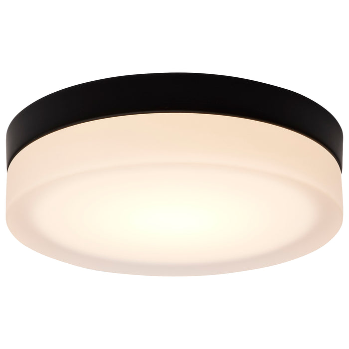 SATCO/NUVO PI 9 Inch LED Flush Mount Black Finish Frosted Etched Glass CCT Selectable 120V (62-568)