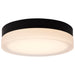 SATCO/NUVO PI 11 Inch LED Flush Mount Black Finish Frosted Etched Glass CCT Selectable 120V (62-569)