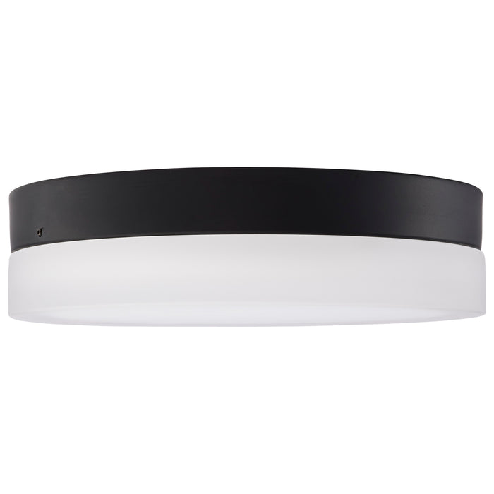 SATCO/NUVO PI 11 Inch LED Flush Mount Black Finish Frosted Etched Glass CCT Selectable 120V (62-569)