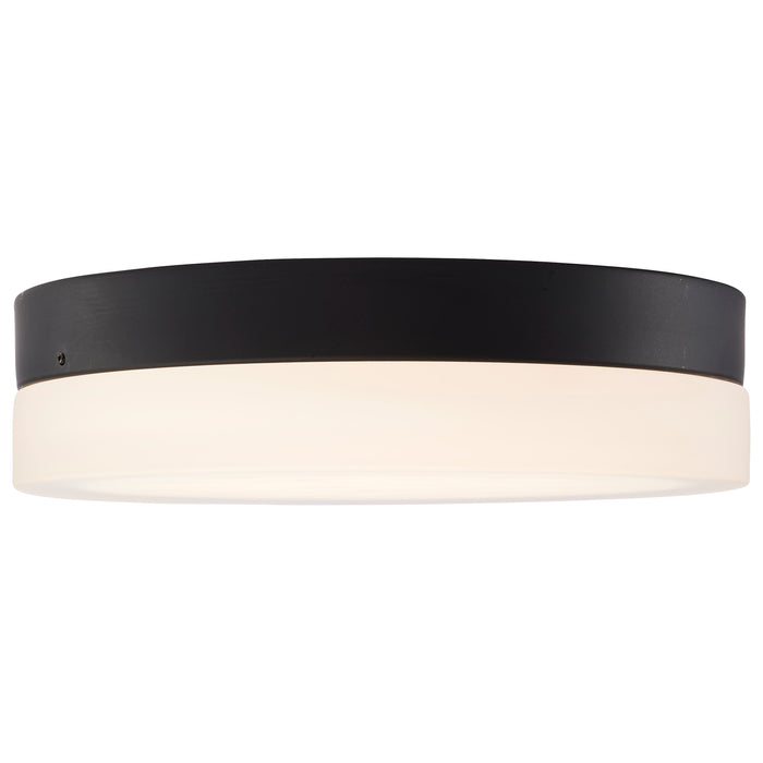 SATCO/NUVO PI 11 Inch LED Flush Mount Black Finish Frosted Etched Glass CCT Selectable 120V (62-569)