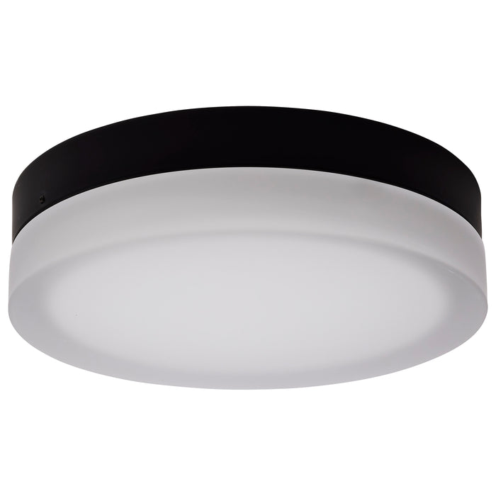 SATCO/NUVO PI 11 Inch LED Flush Mount Black Finish Frosted Etched Glass CCT Selectable 120V (62-569)