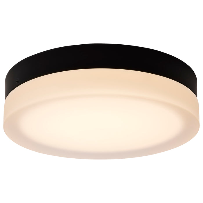 SATCO/NUVO PI 11 Inch LED Flush Mount Black Finish Frosted Etched Glass CCT Selectable 120V (62-569)