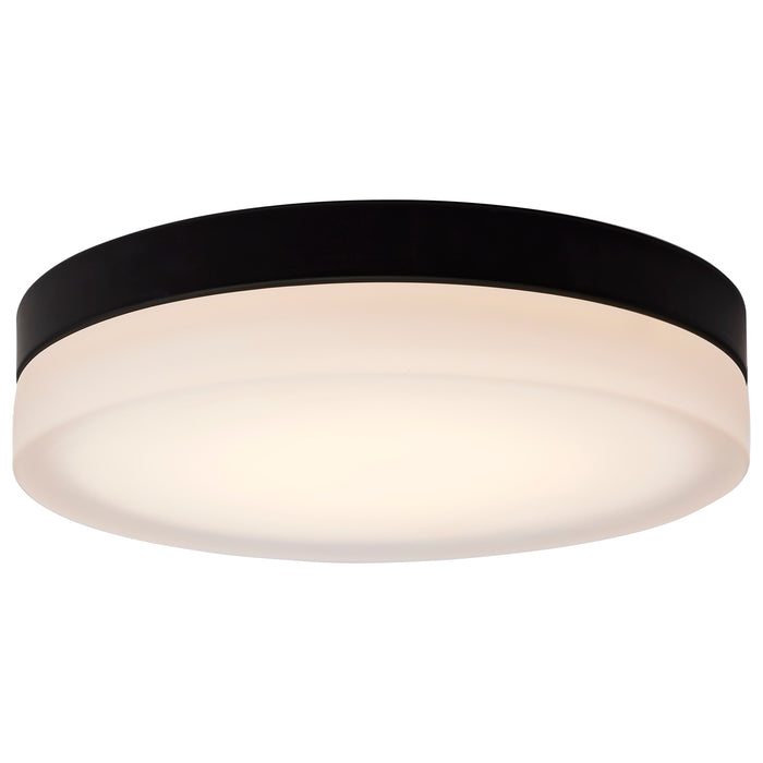 SATCO/NUVO PI 14 Inch LED Flush Mount Black Finish Frosted Etched Glass CCT Selectable 120V (62-570)