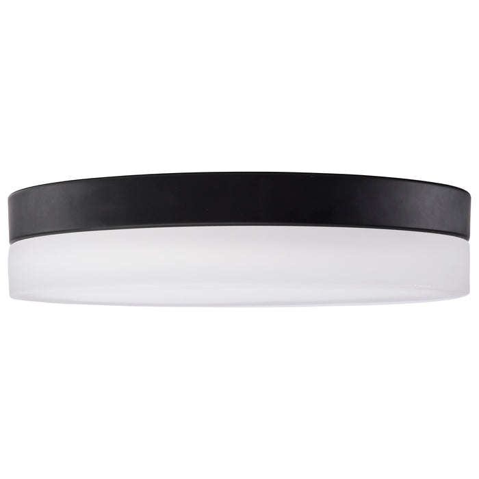 SATCO/NUVO PI 14 Inch LED Flush Mount Black Finish Frosted Etched Glass CCT Selectable 120V (62-570)