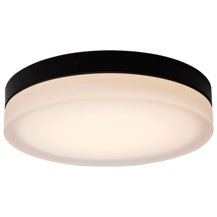 SATCO/NUVO PI 14 Inch LED Flush Mount Black Finish Frosted Etched Glass CCT Selectable 120V (62-570)