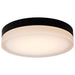 SATCO/NUVO PI 14 Inch LED Flush Mount Black Finish Frosted Etched Glass CCT Selectable 120V (62-570)