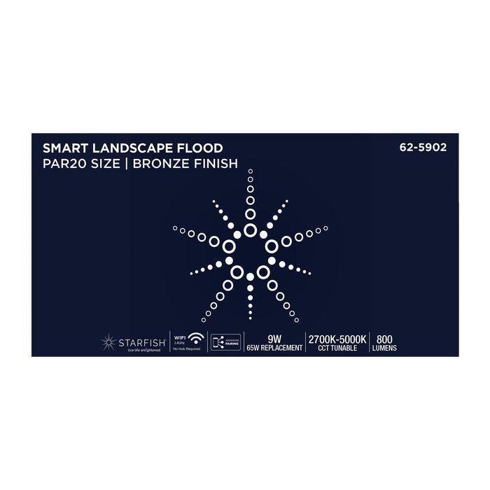 SATCO/NUVO 9W LED Landscape Floodlight RGB And 2700K-5000K Tunable White PAR20 Bronze (62-5902)